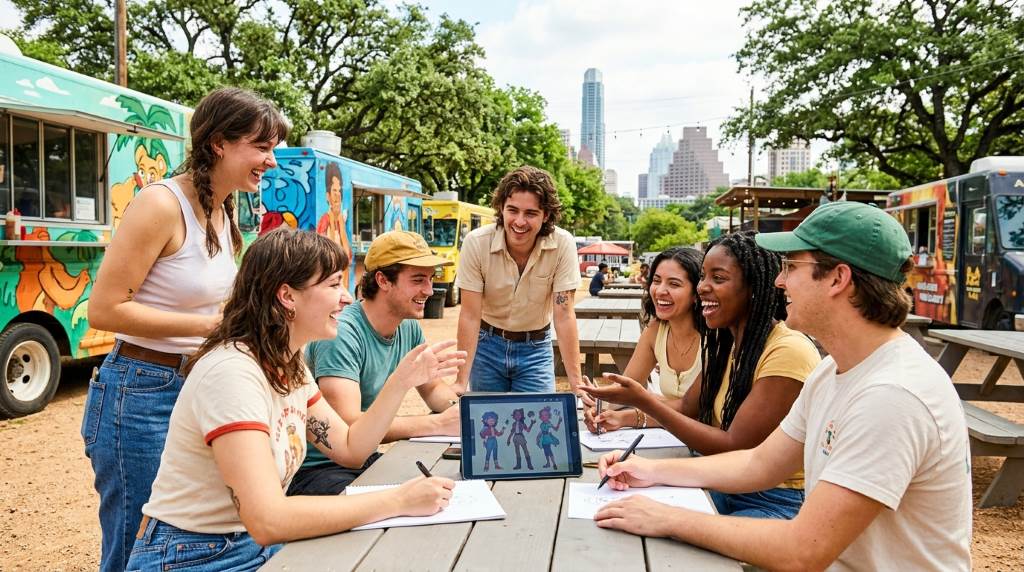 Austin fans watching animated fantasy series at home